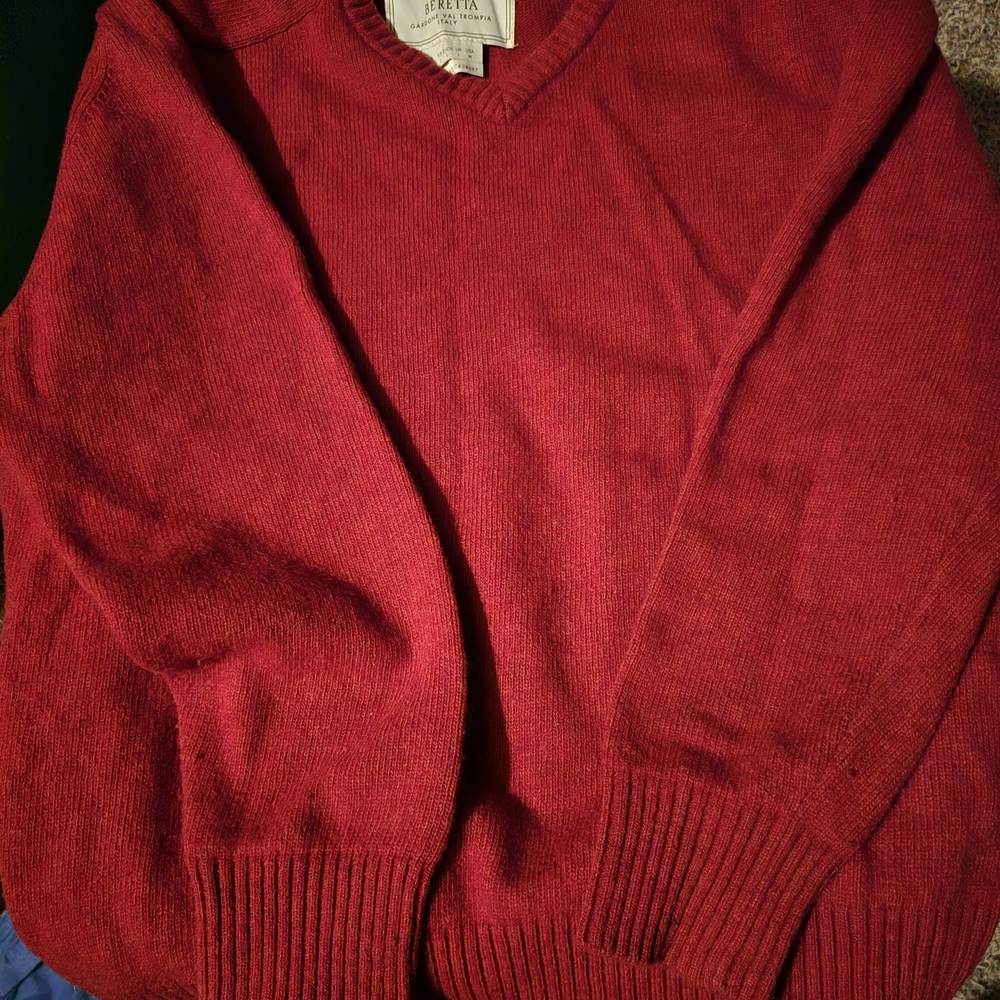Classic Red V-Neck Sweater for Men